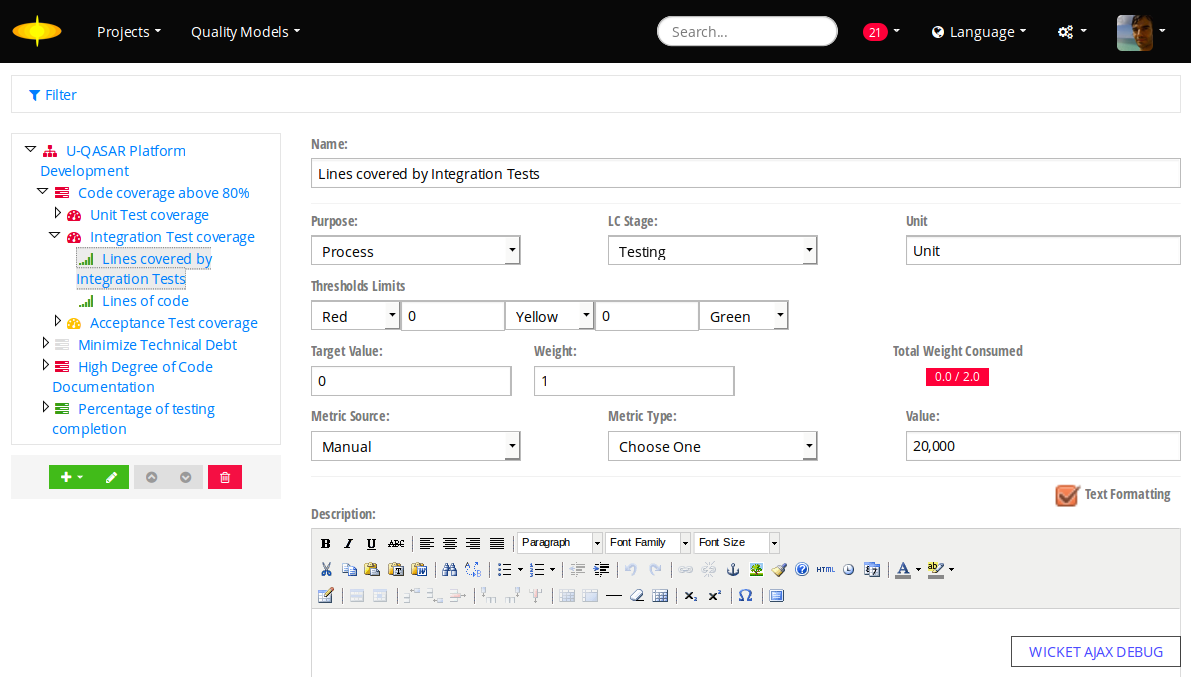 Adapter: Inputting the measurement data manually